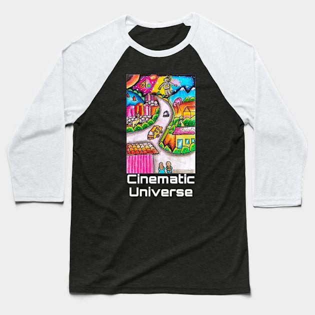 cinematic universe : hitchhikers guide Baseball T-Shirt by valentinewords